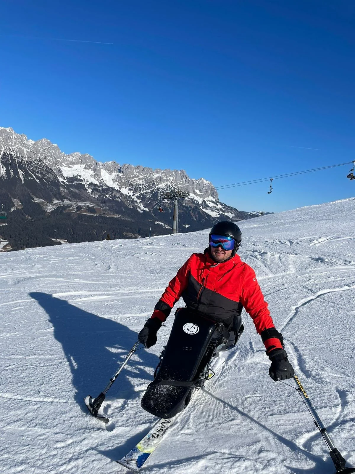 Hendrik Beneke beim Para-Sport im Schnee
