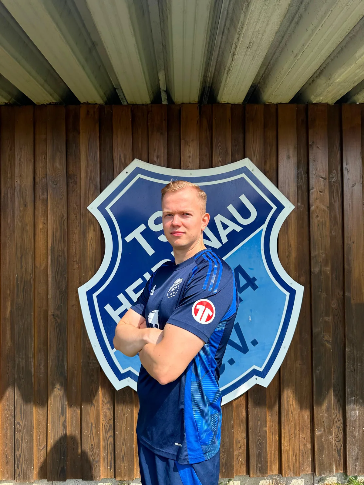 Jonas Prigge im Fußballtrikot des TSV Heidenau