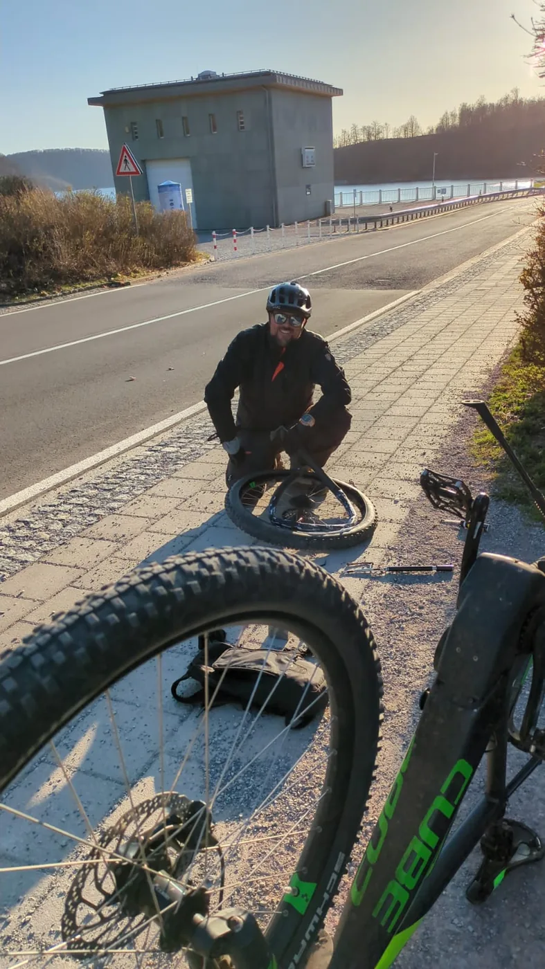 Klaas Dittmer bei einer Mountainbike-Tour