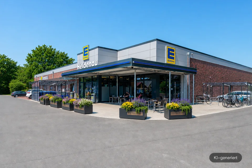 KI-generierte Visualisierung eines EDEKA-Marktes in Heidenau